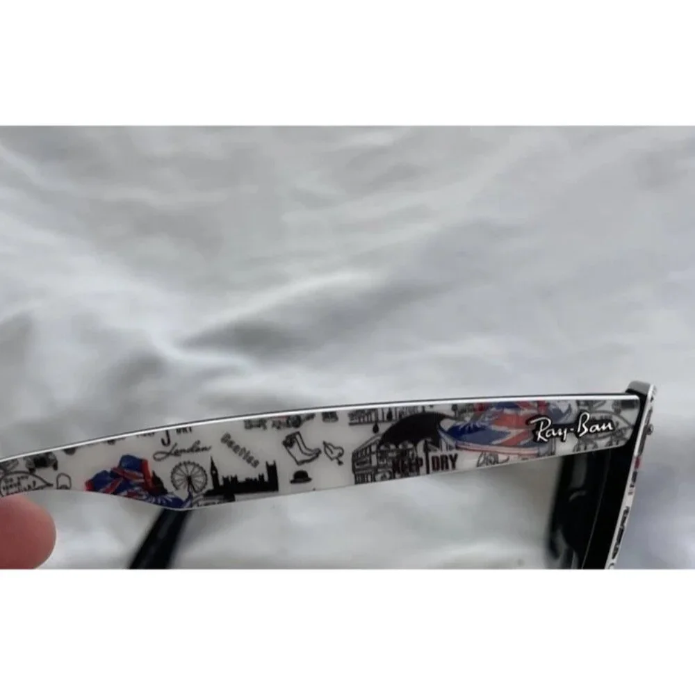 Ray-Ban Men’s Original Wayfarer Rare Special Series London Print Sunglasses RARE
